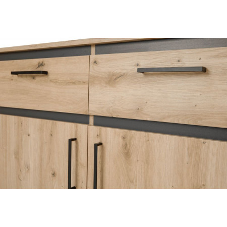 Komoda NW 7 system Newada 90 cm dąb artisan antracyt 170cm długa